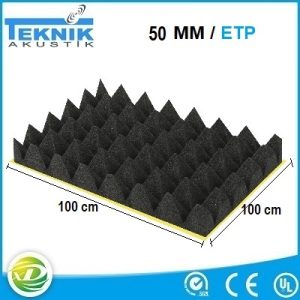 50 MM Yapışkan Bantlı Akustik Piramit Sünger